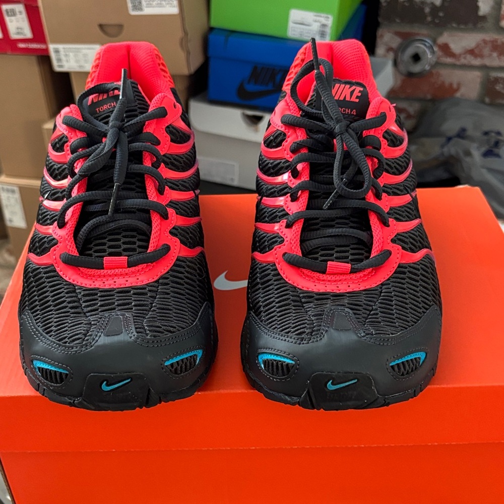 Nike Air Max Torch 4 Running Shoes Black Blue Lagoon 343846-046 Men’s 10.5 - Picture 6 of 10